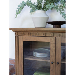 Moe's Lillian Sideboard Brown with Glass Doors
