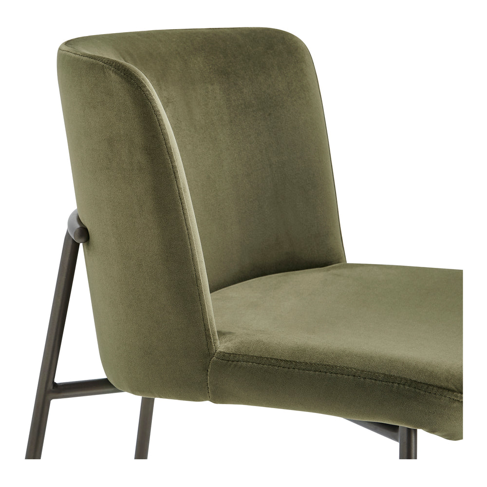 Early Counter Stool Faux Mohair Green