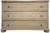 Lauren Mahogany Dresser with Brass Pulls in Weathered Finish