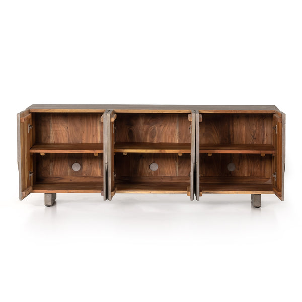 Rivka Media Console In Aged Grey