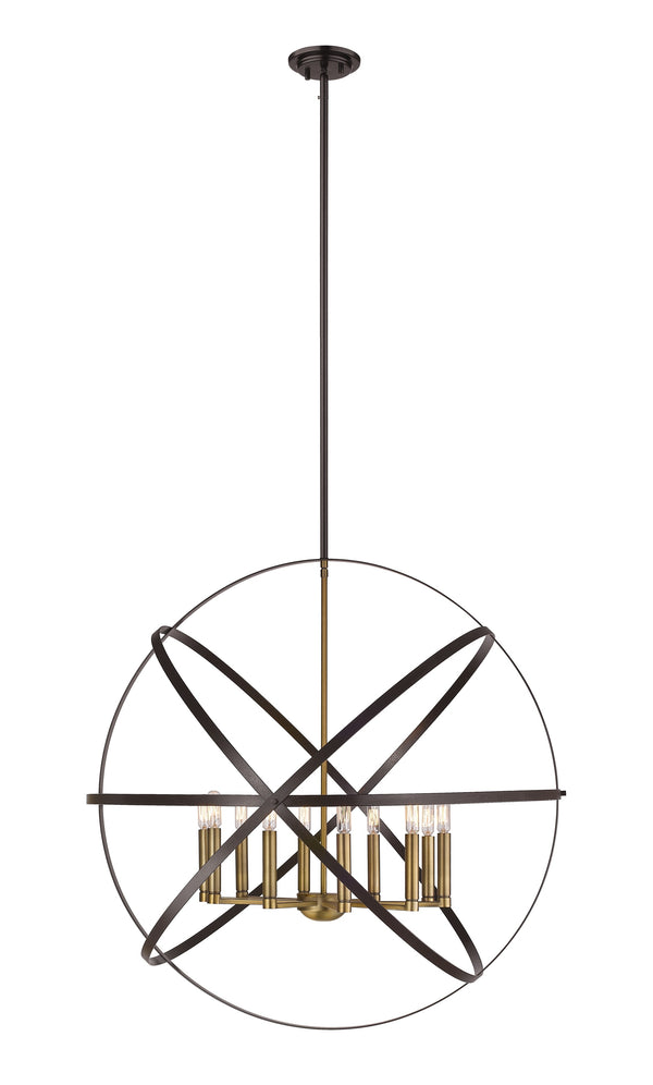 Cavallo 10 Light Pendant  in Hammered Bronze + Olde Brass Finish