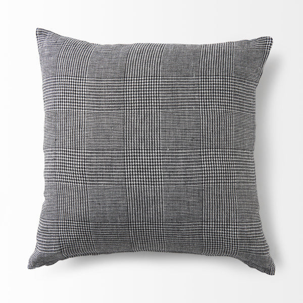 Ramone 20 x 20 Black and White Fabric Decorative Pillow Cover