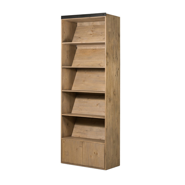 Bane Bookshelf and Ladder in Smoked Pine