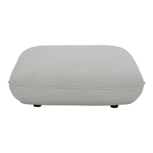 Moe's Zeppelin Ottoman Salt Stone White