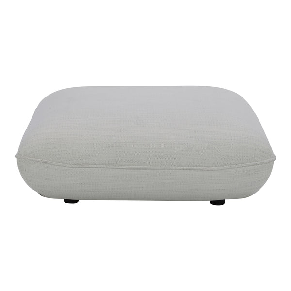 Moe's Zeppelin Ottoman Salt Stone White