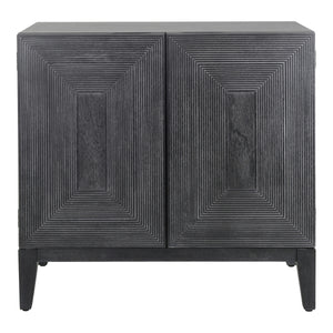Covey KD Cabinet 2 Doors, Brushstroke Black