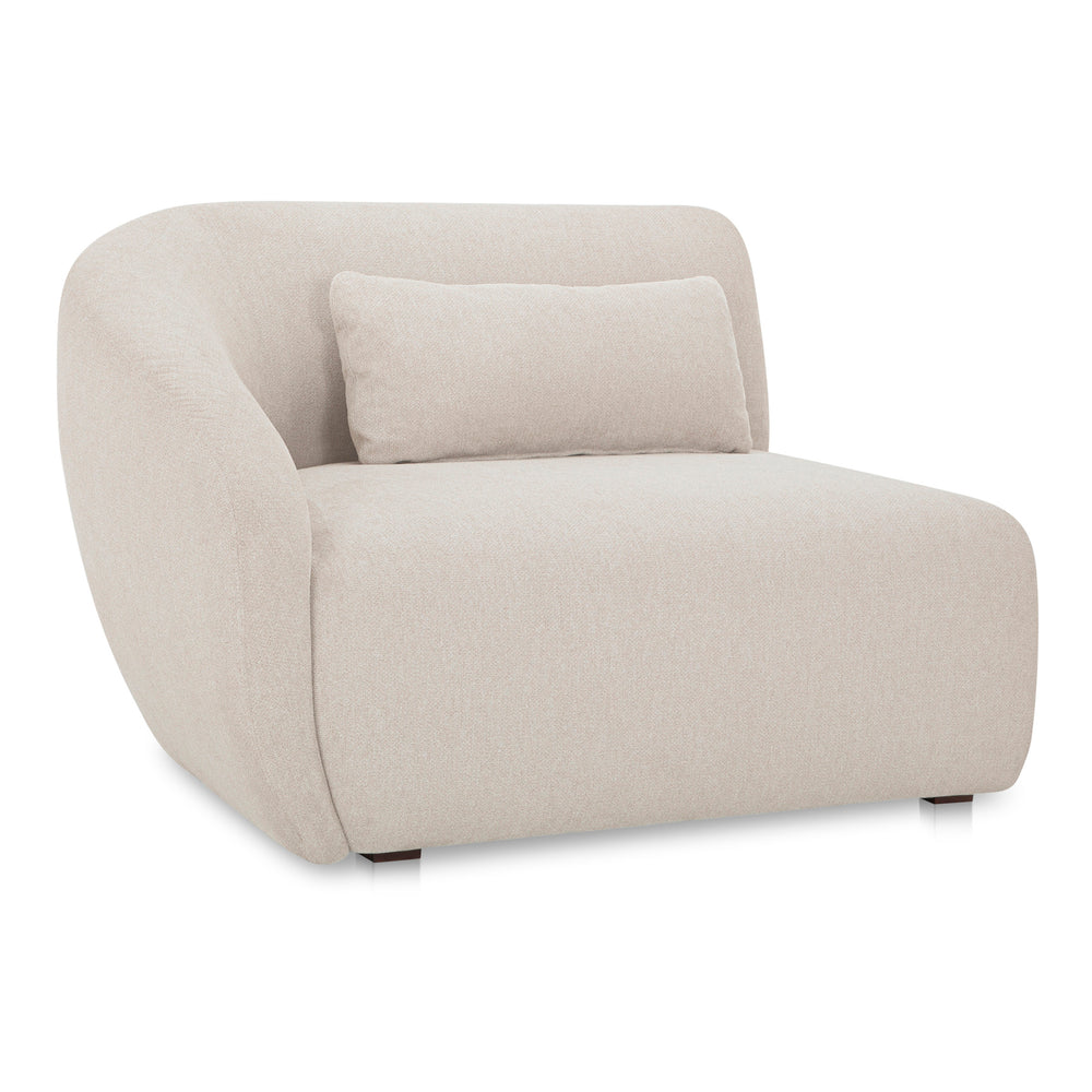Amelia Left Arm Facing Chair in Warm White