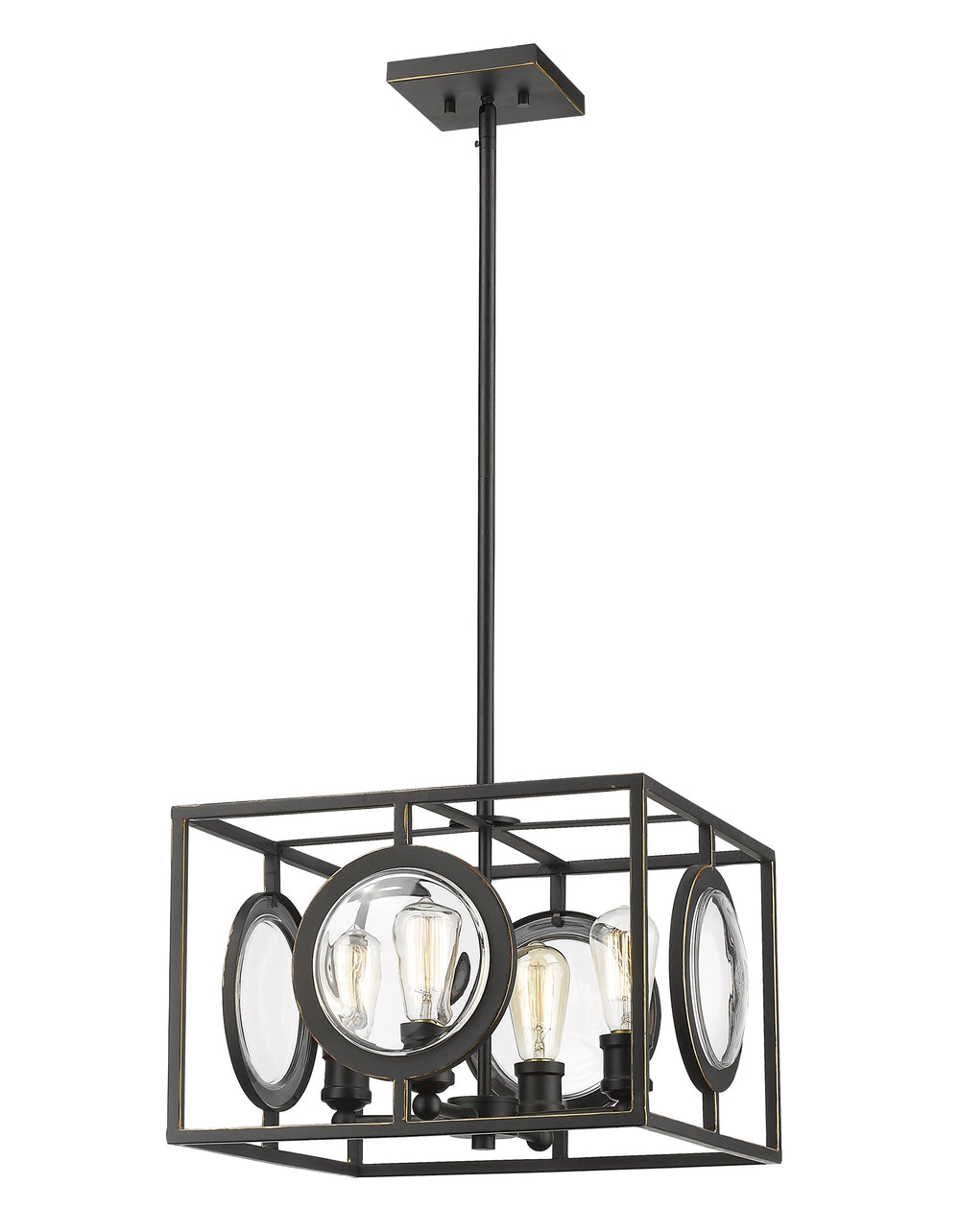 Port 4 Light Pendant in Olde Bronze Finish