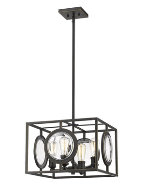 Port 4 Light Pendant in Olde Bronze Finish