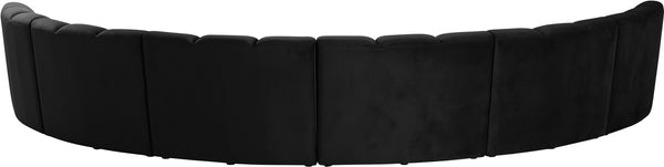 Lynda 6pc. Modular Sectional In Black Velvet