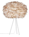 Eos 26" H Table Lamp in Light Brown with White Base
