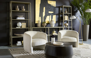 MIRCEA LOUNGE CHAIR - BERGEN IVORY