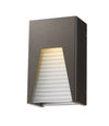 Millenial 1 Light Outdoor Wall Light in Bronze Silver Finish