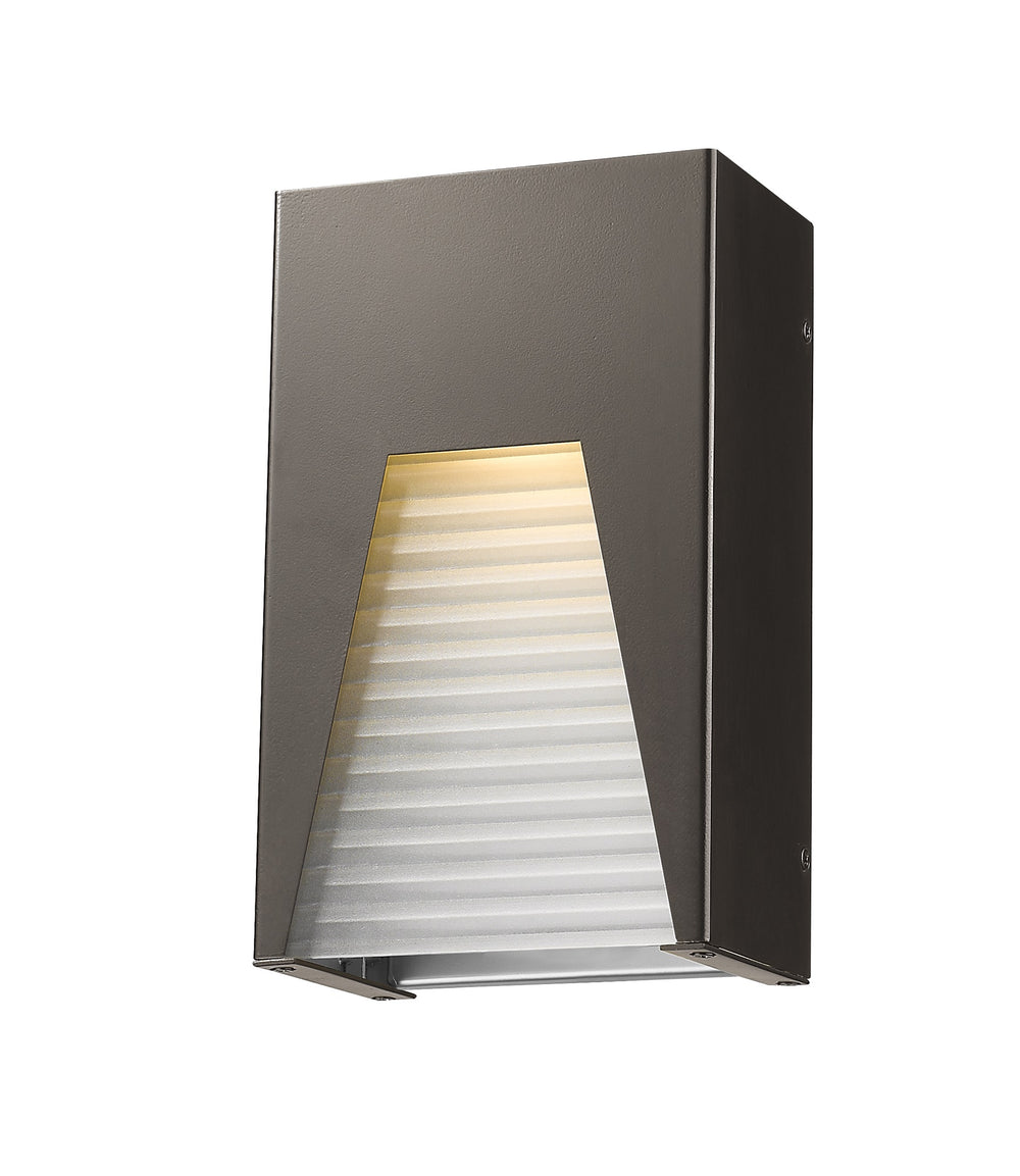 Millenial 1 Light Outdoor Wall Light in Bronze Silver Finish