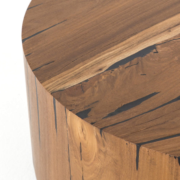Hudson Round End Table-Natural Yukas