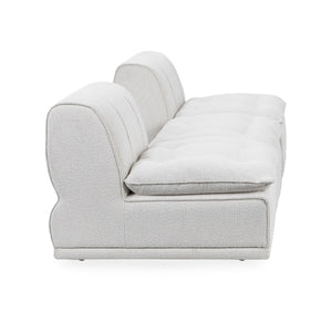 Haven Upholstered Modular 2pc Sectional with Ottoman in White