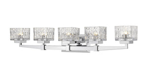 Rubicon 5 Light Vanity in Chrome Finish