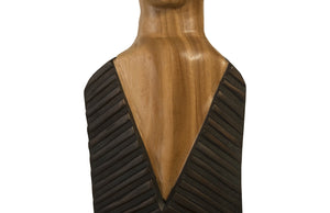 Vested Male Sculpture, Natural/Black Copper, Small