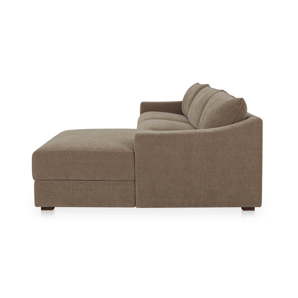 Moe's Farrow Sectional with Right Chaise in Taupe
