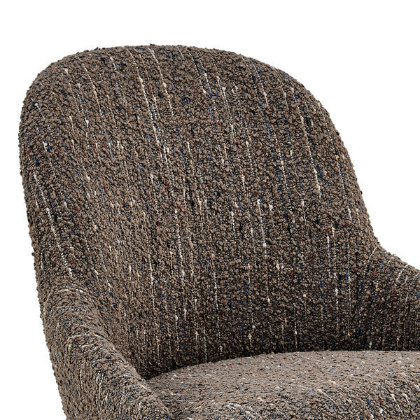 Katrisa KD Boucle Dining Side Chair, Zenith Brown