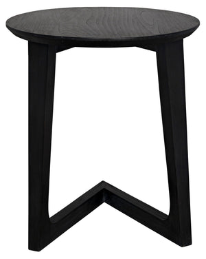 Cantilever Sungkai/Mindi Table in Charcoal Black Finish