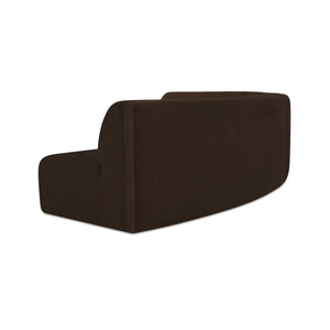 Naomi 3 Piece Concave Modular Sectional in Dark Brown