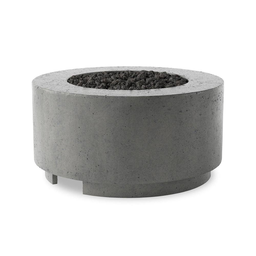 Damian Outdoor Fire Table In Pewter Concrete