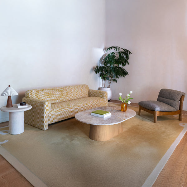 Moe's Carly Coffee Table Panther Stone Oak Base