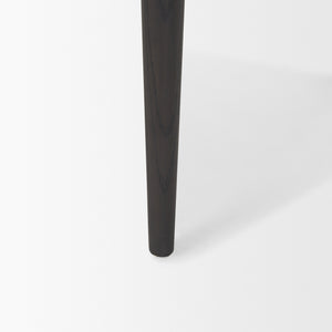 Toni Dark Brown Wood w/ Chestnut Leather Dining Chair