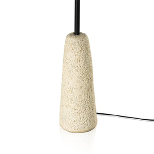 Wren Floor Lamp In Reactive White Glaze