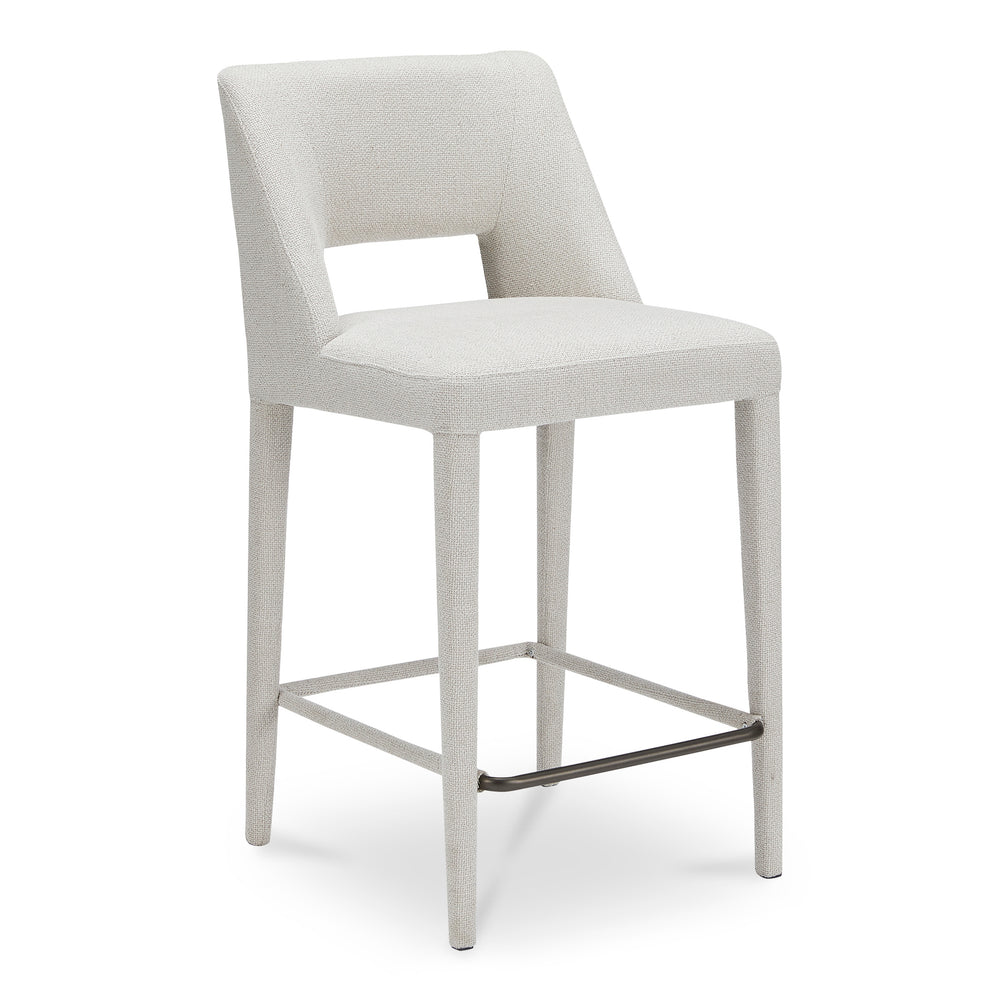 Moe's Joyce Counter Stool Beige Upholstered