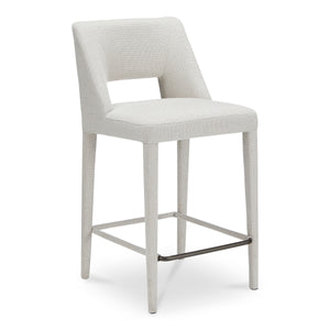 Moe's Joyce Counter Stool Beige Upholstered