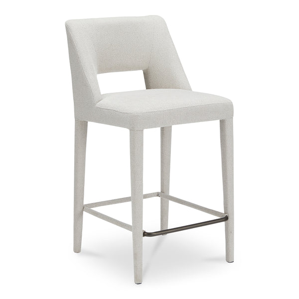 Moe's Joyce Counter Stool Beige Upholstered