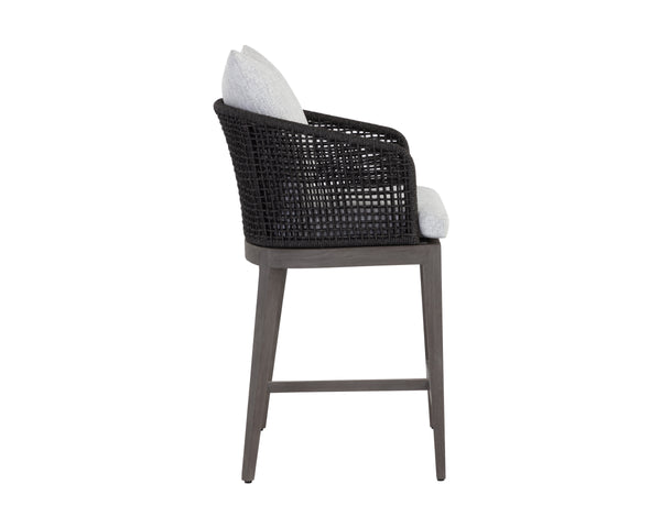 CAPRI COUNTER STOOL - SMOKE GREY - COPACABANA MARBLE