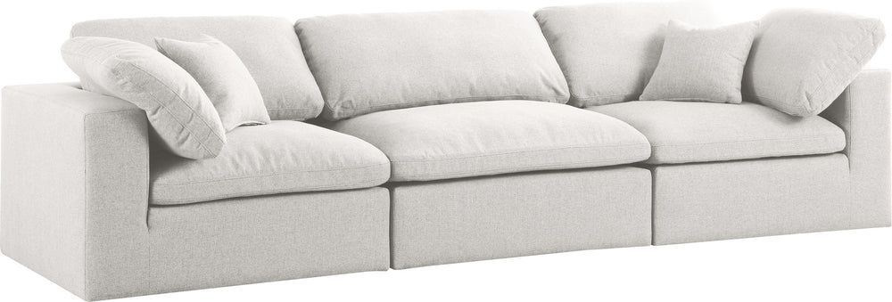 Carmen Cloud Modular Sofa In Cream Linen Fabric