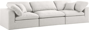 Carmen Cloud Modular Sofa In Cream Linen Fabric
