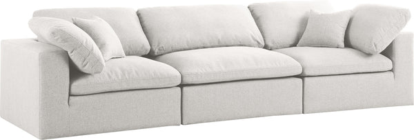 Carmen Cloud Modular Sofa In Cream Linen Fabric
