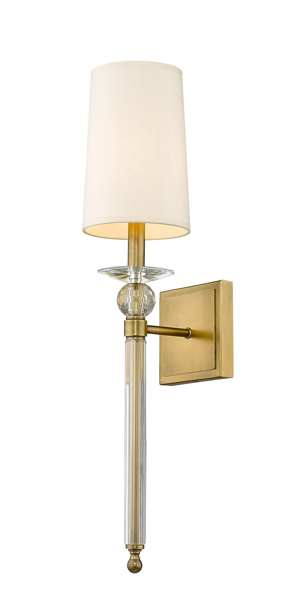 Ava 1 Light Wall Sconce in Rubbed Brass Finish