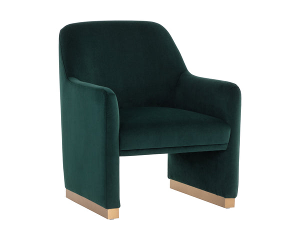 JAIME LOUNGE CHAIR - MEG DARK EMERALD