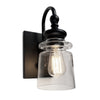 Castara 1 Light Wall Light AC11591BK in Black & Brass