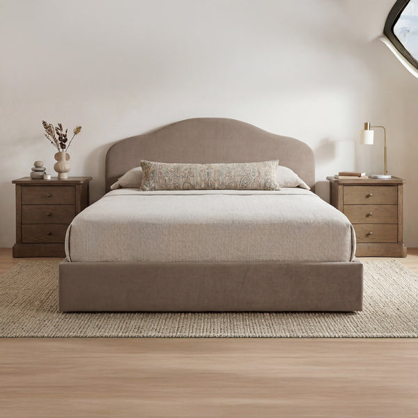 Moe's Maggie King Storage Bed in Taupe