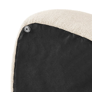 Carlese Boucle Small Ottoman, Palladian Beige