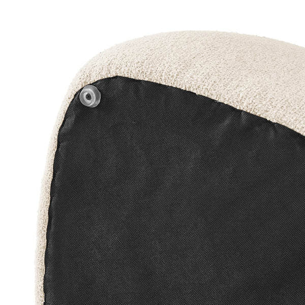 Carlese Boucle Small Ottoman, Palladian Beige