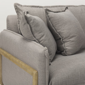 Roy I 84" Flint Gray Upholstered Three Seater Sofa