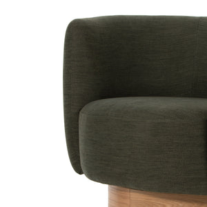 Calista Swivel Chair In Atlantis Moss