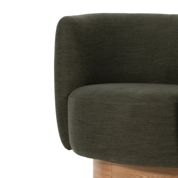 Calista Swivel Chair In Atlantis Moss