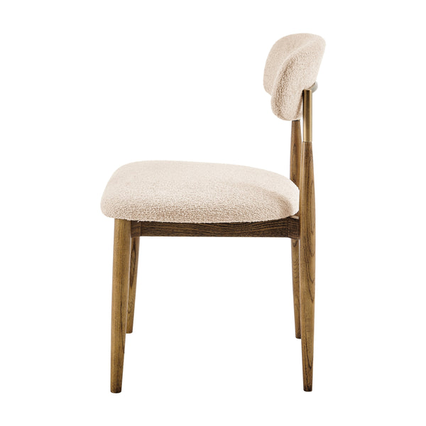 Verna Boucle Dining Side Chair, Palladian Beige