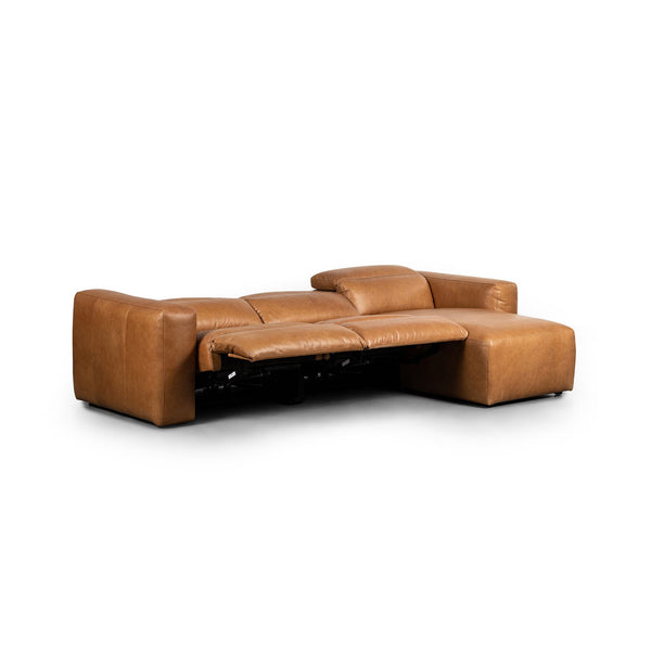 Radley Power Recliner 3-Piece Sectional W/ Chaise - Sonoma Butterscotch