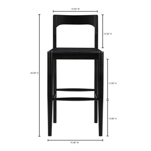 Moe's Owing Blackened Oak Barstool