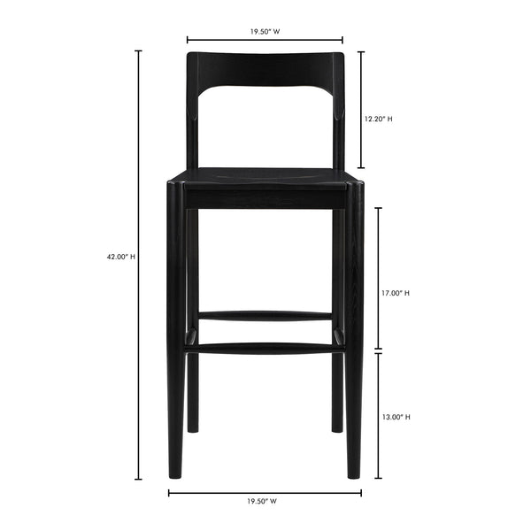 Moe's Owing Blackened Oak Barstool